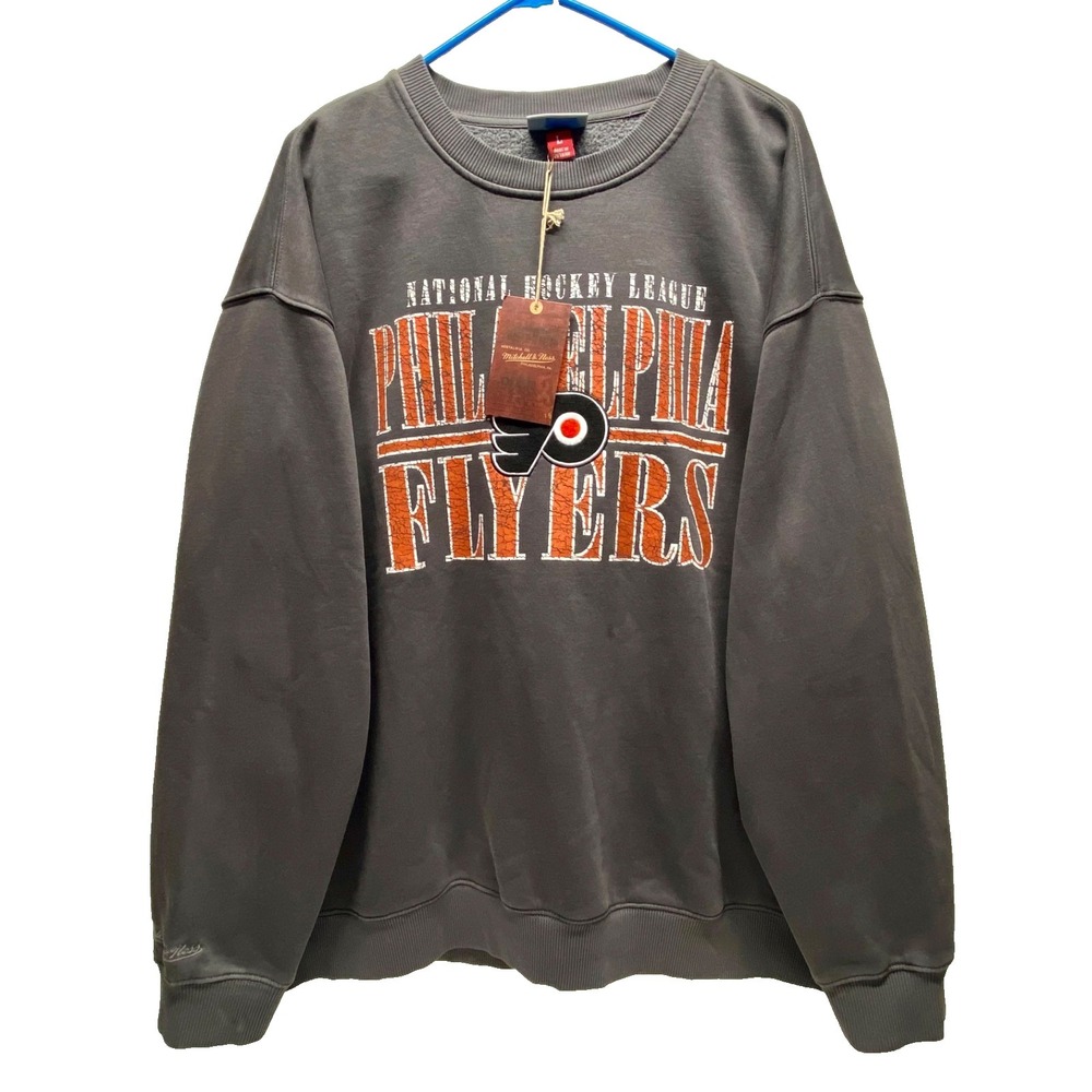Philadelphia Flyers NHL Sweatshirt L Gray Current Flyer‎ Logo Hockey M & N NWT